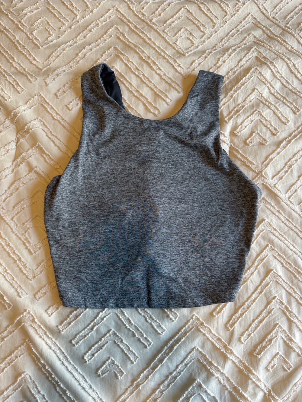 Charcoal Gray Cropped Tank Top